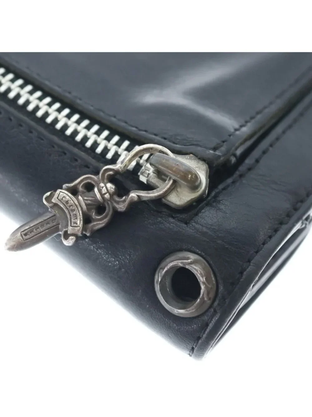 Chrome Hearts Wave Leather Wallet Black